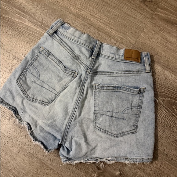 American Eagle Outfitters Ripped Light Blue Jean Shorts - Picture 2 of 5